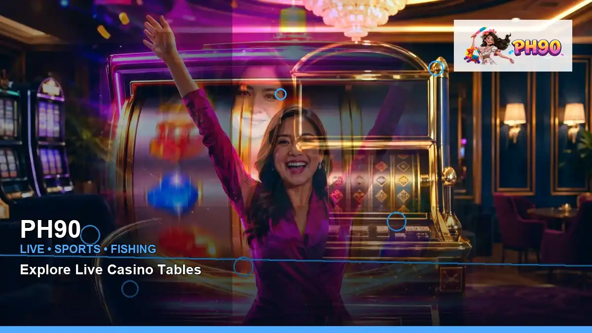 PH90 high-energy mobile casino app in a right close-up layout for Philippine players